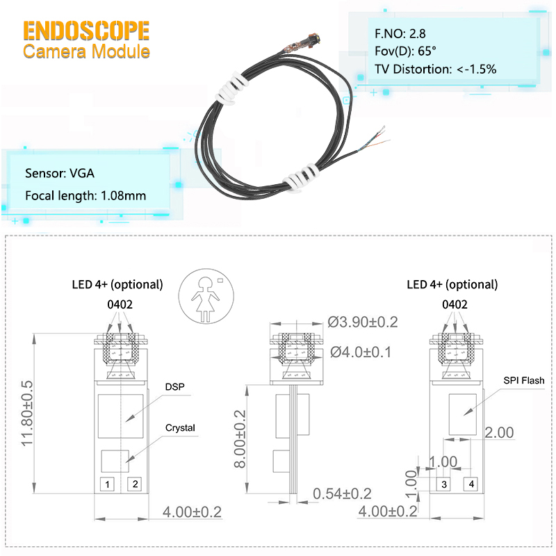 Diameter 4mm Camera Module Diameter 4mm Camera Module
