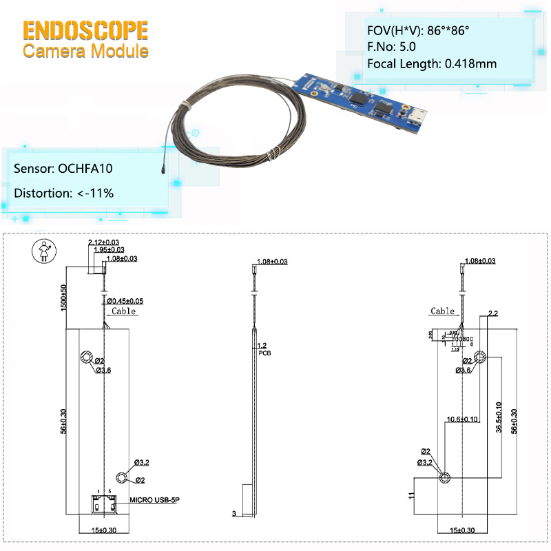 1.5mm Endoscope Camera Module 规格书