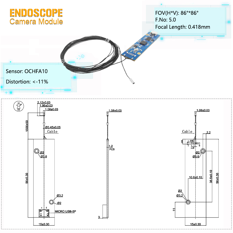 1.6mm Endoscope Camera Module 规格书