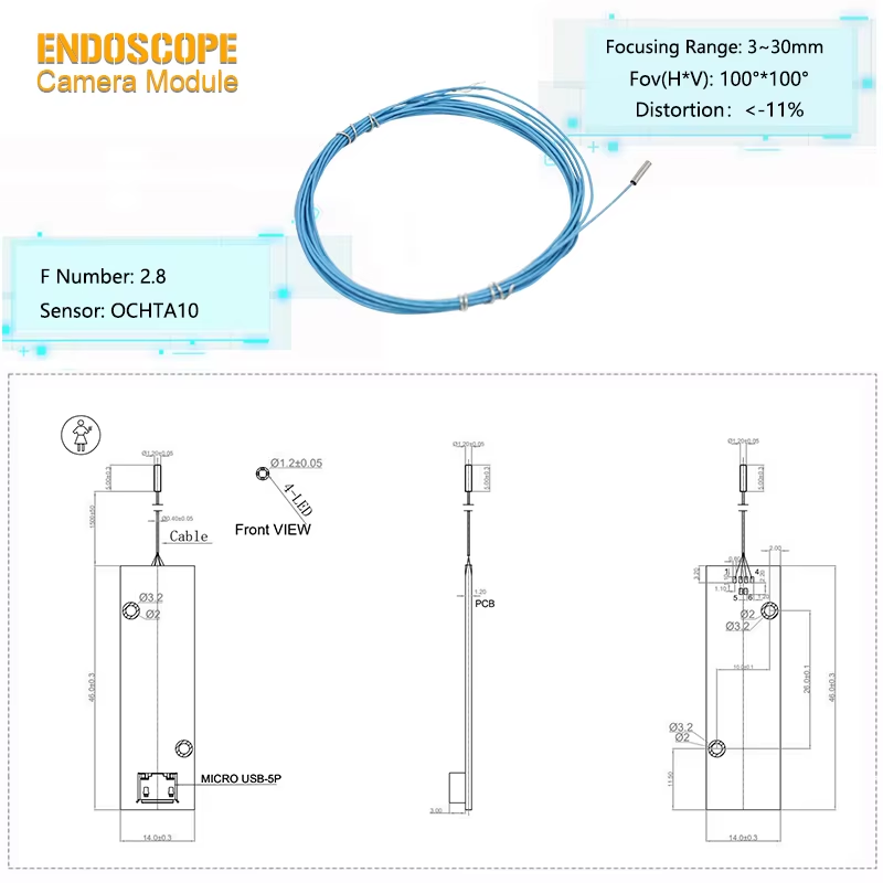 1.2mm diameter camera module 1.2mm diameter camera module