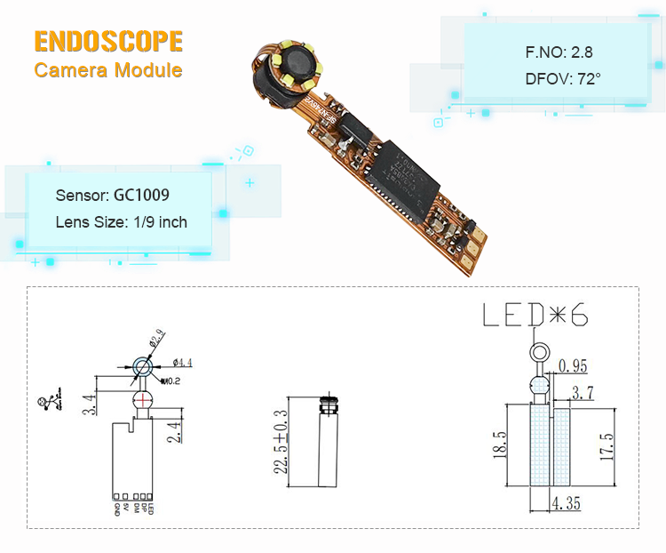 3.6mm Diameter Camera Module SF-N745V2