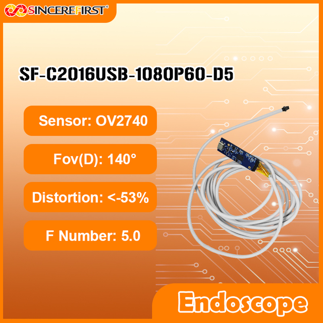 1080P60fps Wide Angle USB2.0 Interface UVC Protocol Endoscope Camera Module